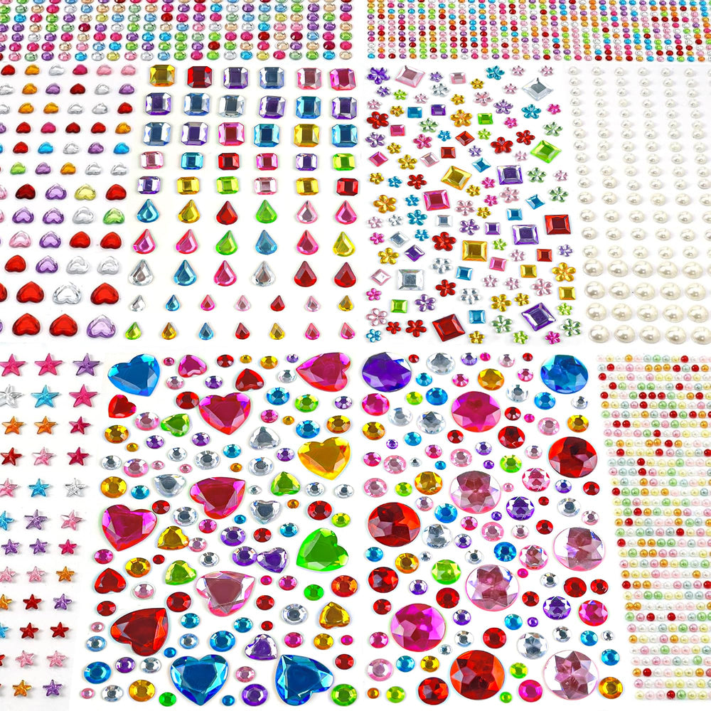 OHOME gem stickers variety shapes for quick scrapbooking and card making