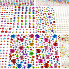 OHOME gem stickers variety shapes for quick scrapbooking and card making