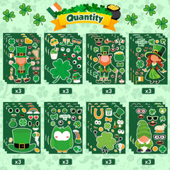 OHHOME St Patrick's Day stickers serving as festive party favors and decorations.