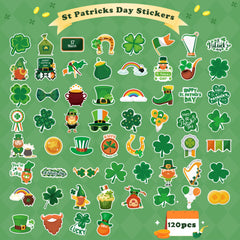 OHOME St Patricks Day stickers variety designs for cards, scrapbooks, and gifts.