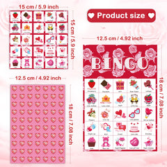 OHOME Valentines Bingo calling cards organized for quick game starts.