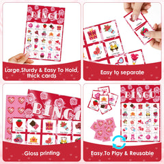 OHOME Bingo cards sized 7.08 by 4.92 inches fit neatly on tables.