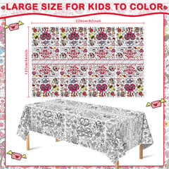 OHOME Valentines heart design tablecloth ready for decorating and crafts