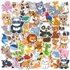 OHOME water bottle stickers: cute animal collection adds fun to kids' hydration routine.