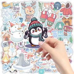 OHOME Winter Stickers snowmen and snowflakes add seasonal charm to crafts.