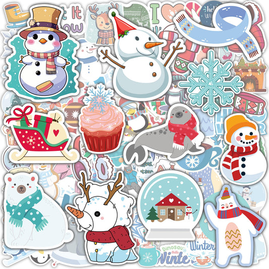 OHOME Winter Stickers snowman collection for cozy winter crafts and classroom decor.
