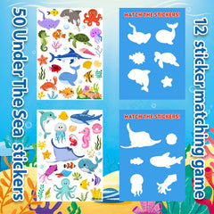 OIBUTUR jelly sticker book under-the-sea-scene-2 shows vibrant scenes for creative sticker play