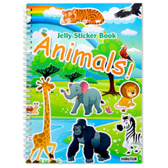 OIBUTUR Jelly Sticker Book β Scene collection with 8 themes and 51 animals for creative play