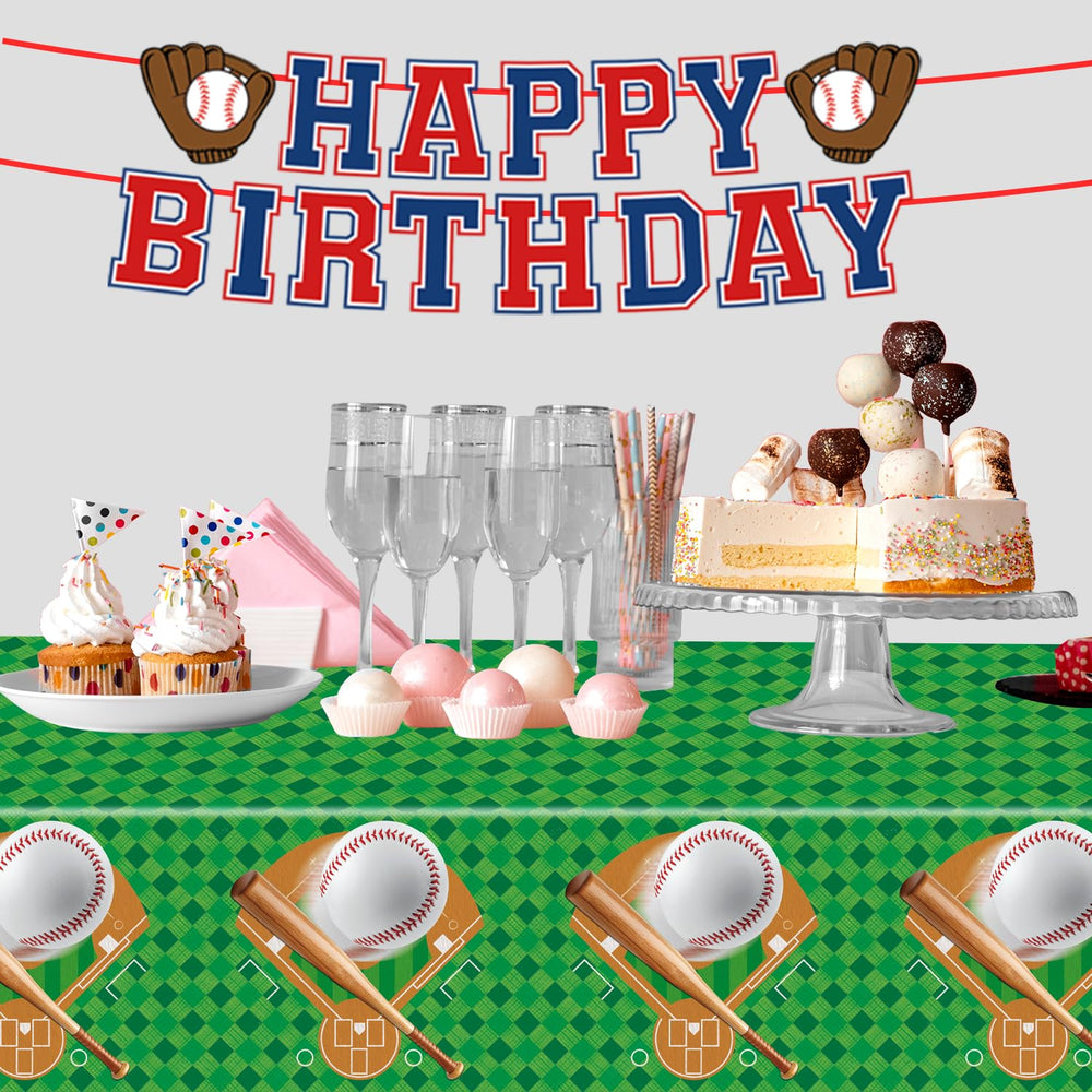 Oigco tablecloths at a birthday party with game day vibes