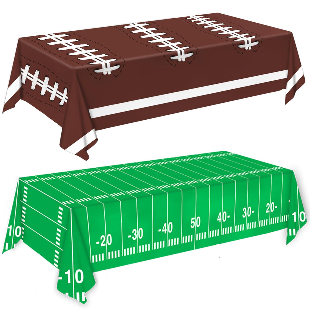 Oigco football field tablecloth design brightens gameday tables with easy cleanup
