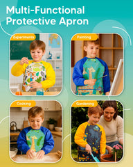 Oiomniv Smock being worn for baking demonstrates versatile protection