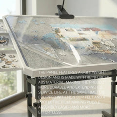 OIRBOEUS puzzle table protective cover guards against dust and moisture.