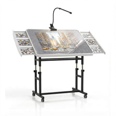 OIRBOEUS puzzle table tilting board enables ergonomic puzzle solving.