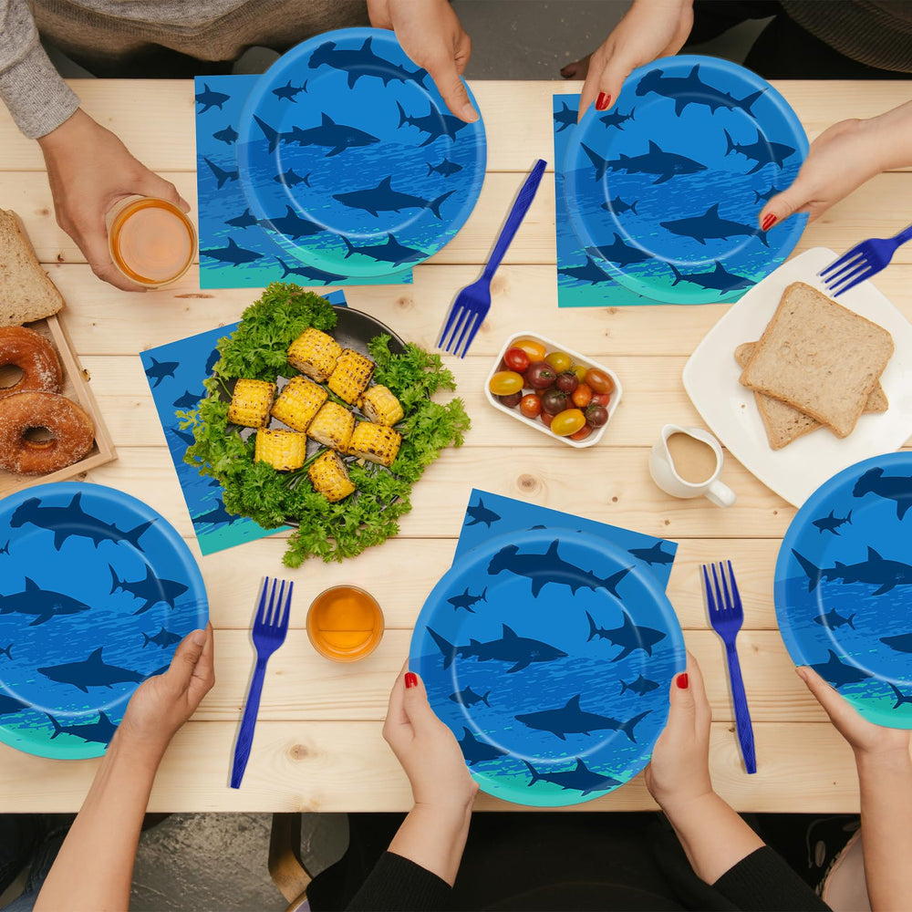 Oitnlaughter blue ocean background close-up highlighting vibrant table setting.