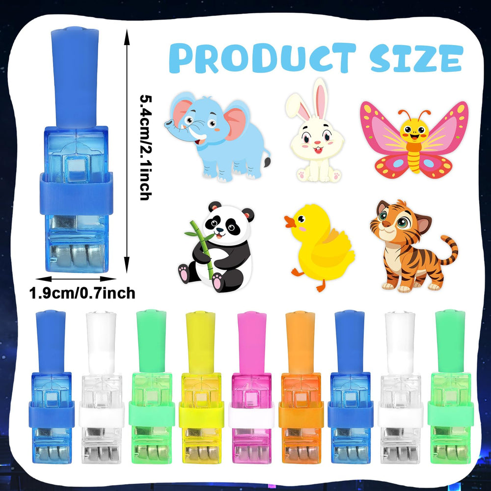 Oitnlaughter glow in the dark finger light with animal patterns enhances evening celebrations