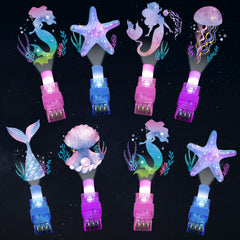 Oitnlaughter Mermaid LED finger light pattern 1 glows brightly for ocean party fun