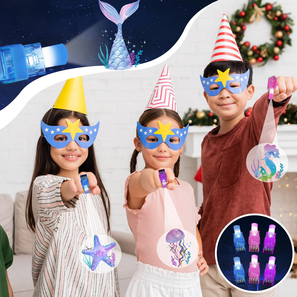 Oitnlaughter Mermaid LED finger light pattern 5 ideal for party bags and games