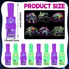 Oitnlaughter Monster Truck LED finger light purple design, engaging classroom wearable.