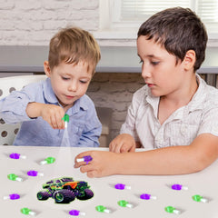 Oitnlaughter Monster Truck LED finger light purple design, compact 2.1 x 0.7 inch fit.