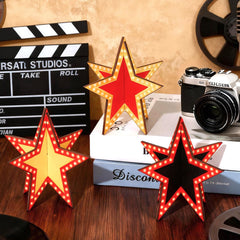 Oitnlaughter wooden star for movie nights, sturdy and reusable.