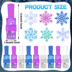 Oitnlaughter Snowflake finger lights glow in the dark to enhance holiday celebrations.
