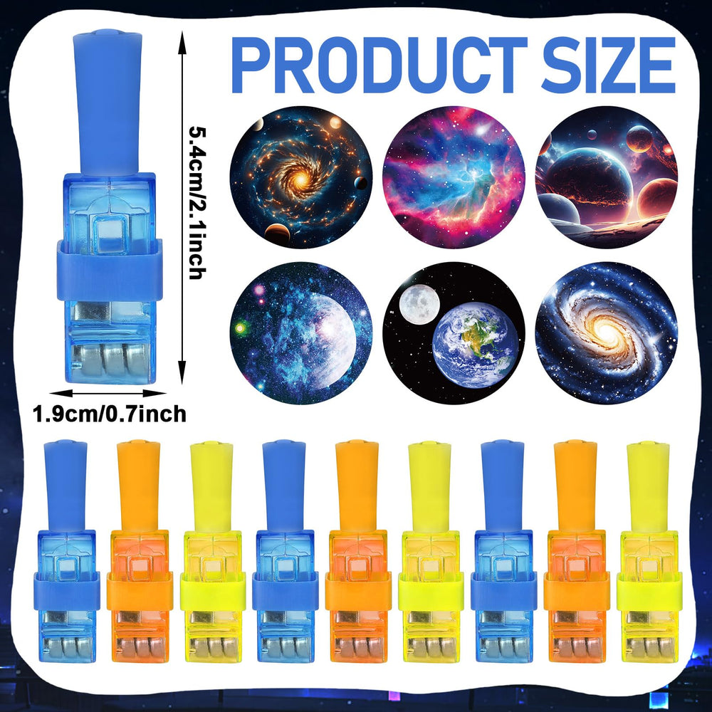 Oitnlaughter space finger lights with nebula glow create magical glow-in-the-dark moments at celebrations.