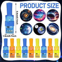 Oitnlaughter space finger lights with nebula glow create magical glow-in-the-dark moments at celebrations.