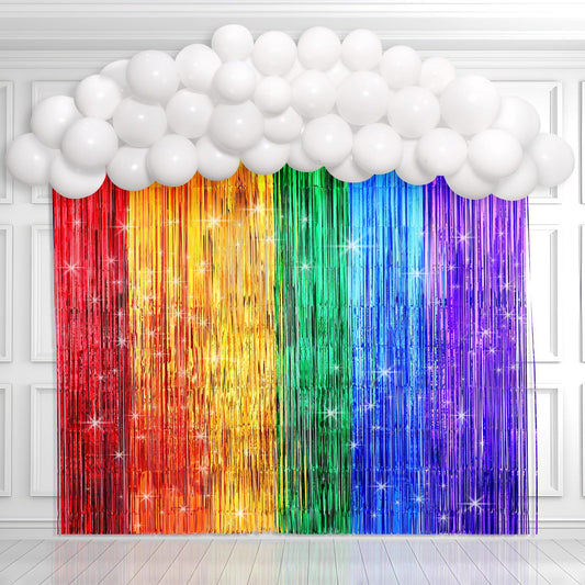 ojustbeok rainbow cloud balloon arch enhances photo moments