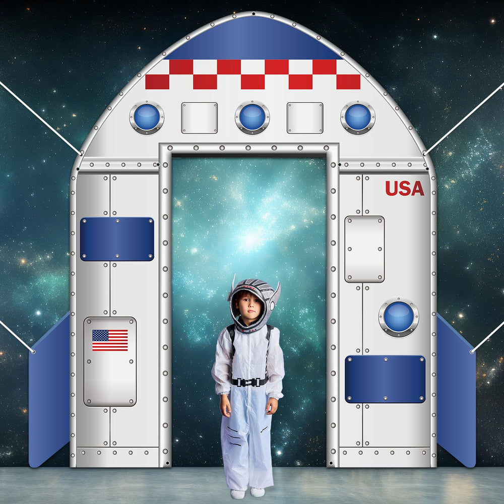 OJustBeOK spaceship hatch door cover transforms any doorway into a space station.