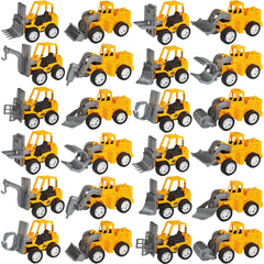 OJYUDD 24-pcs mini construction vehicles for imaginative play and sharing.