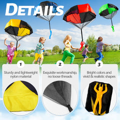 OJYUDD parachute toy yellow vibrant colors encourage outdoor exploration and social play.
