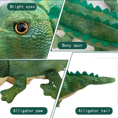 Okegztoa lizard hand puppet pattern highlighting texture for imaginative play