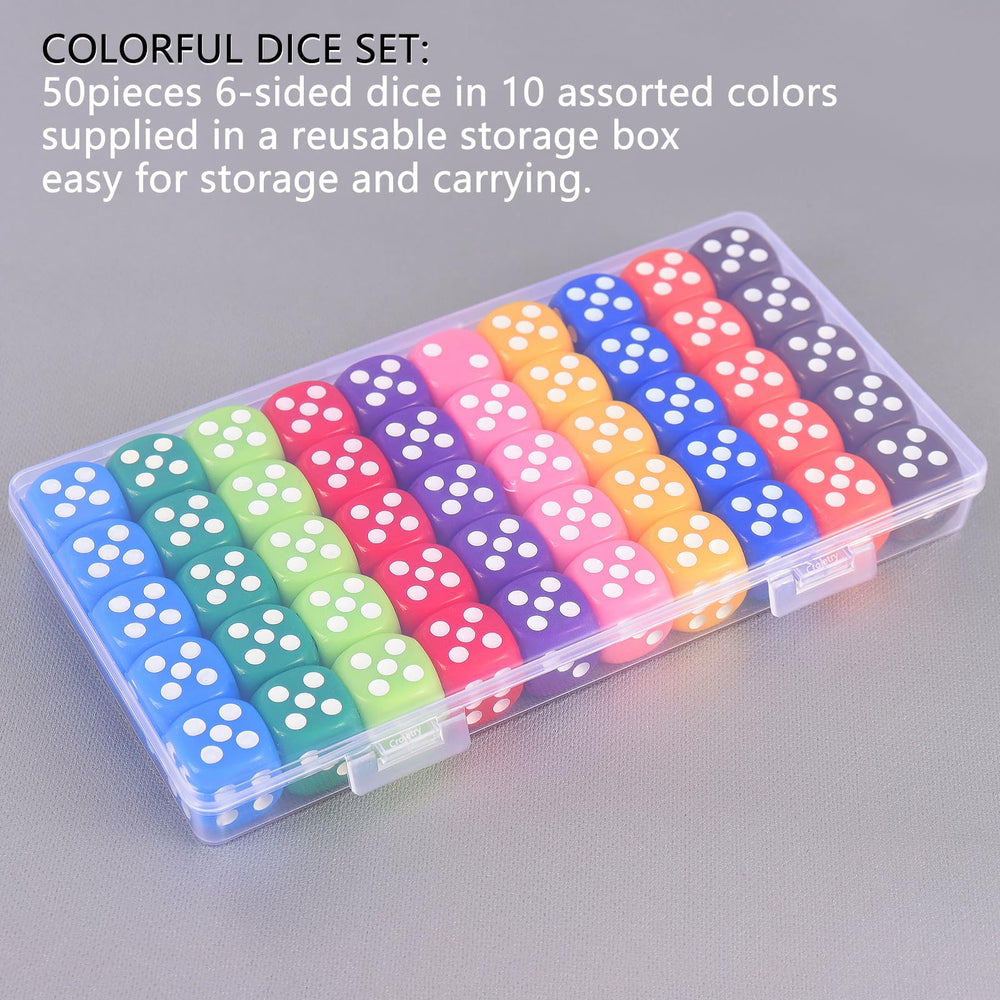 Okehlotos 16mm dice with rounded edges, comfortable to hold during play.