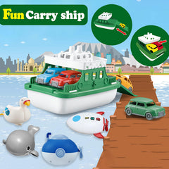 OKGIUGN four mini cars on board the ferry for imaginative adventures.