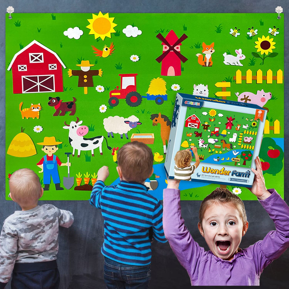 OKGIUGN oversized felt board supports large scenes for group creativity.