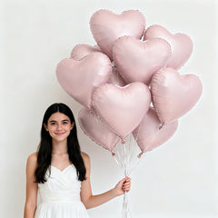 O-Kinee pastel heart balloons used as photo backdrop