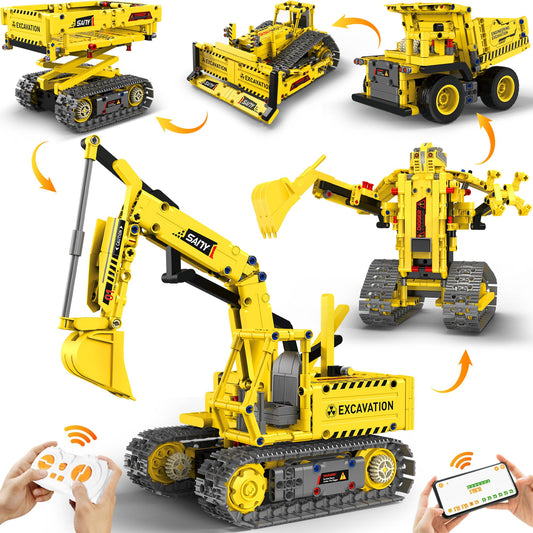 okk STEM robot toy showing 5-in-1 designs for creative play