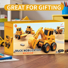 Olbyefly safe construction vehicles set in a gift ready box