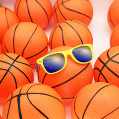 Oleitodh set up for indoor and outdoor play with portable mini hoops.