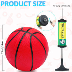 Oleitodh 7inch basketball with pump included for fast setup