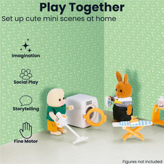 OLEOCA rolling cart carries outfits and tools during play