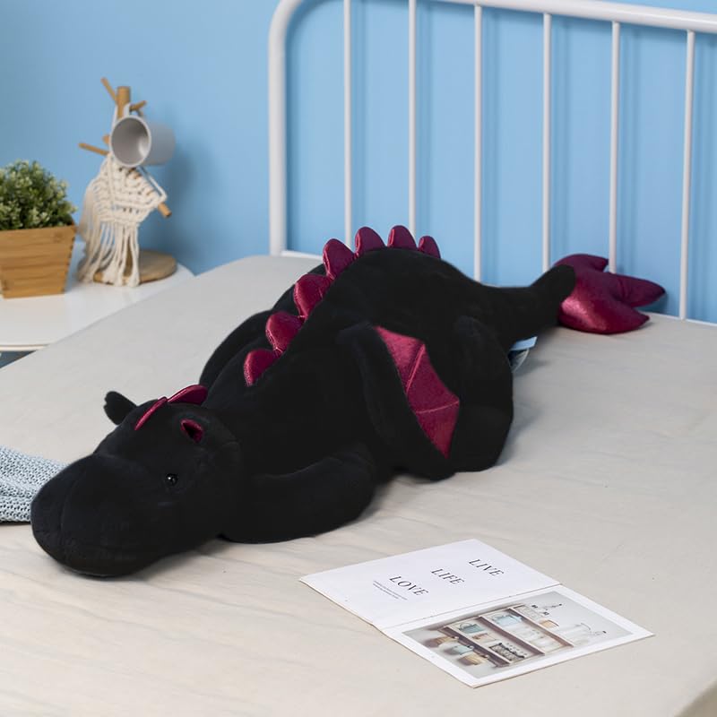 Ololele Little Weighted Dragon, 27.6-inch plush with soothing heft for relaxation