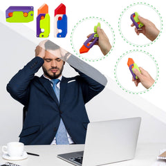 OLRMA carrot knife purple-green angle1 supports focus with versatile fidget play.