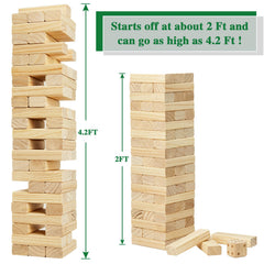 Olsa Giant Tumble Tower dice for playful scoring and turns.