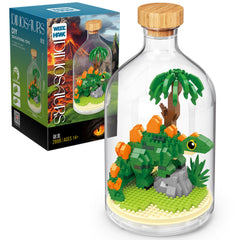 OLTLYUNH dinosaur-building-block-kit close-up showing bright colors for playful creativity.