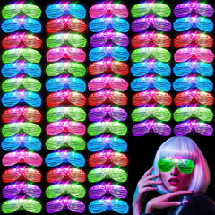 OLUPP 84-pack LED glasses in red, perfect for a vivid glow at night events.