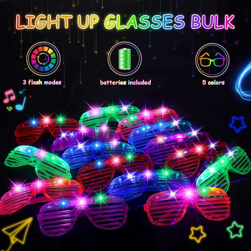 OLUPP 84-piece glow glasses bundle ideal for themed parties and celebrations.