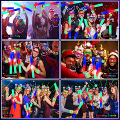 OLUPP foam glow sticks 18pcs for flexible wearable lighting