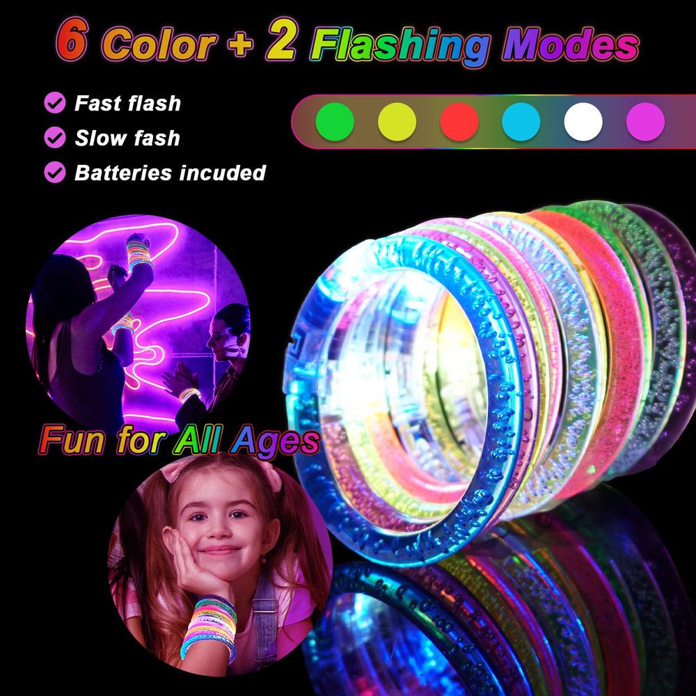 OLUPP Glow Bracelets sky blue on wrist enhance ambiance