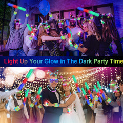 OLUPP LED glasses 18pcs with multiple color modes for dynamic looks